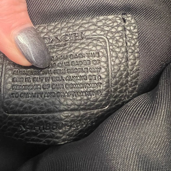 NWT Authentic Coach Bleecker Backpack Pebble black - Picture 14 of 15